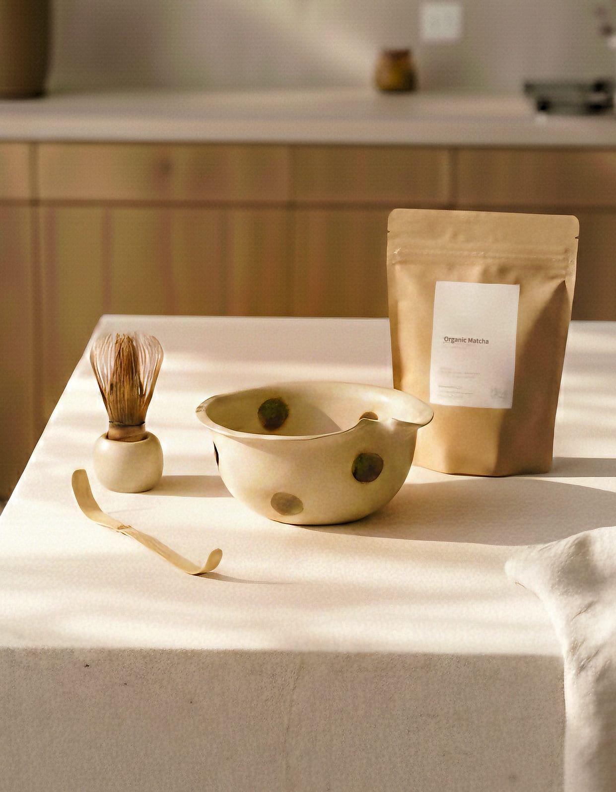 Fawn Dot Waved Rim Bowl