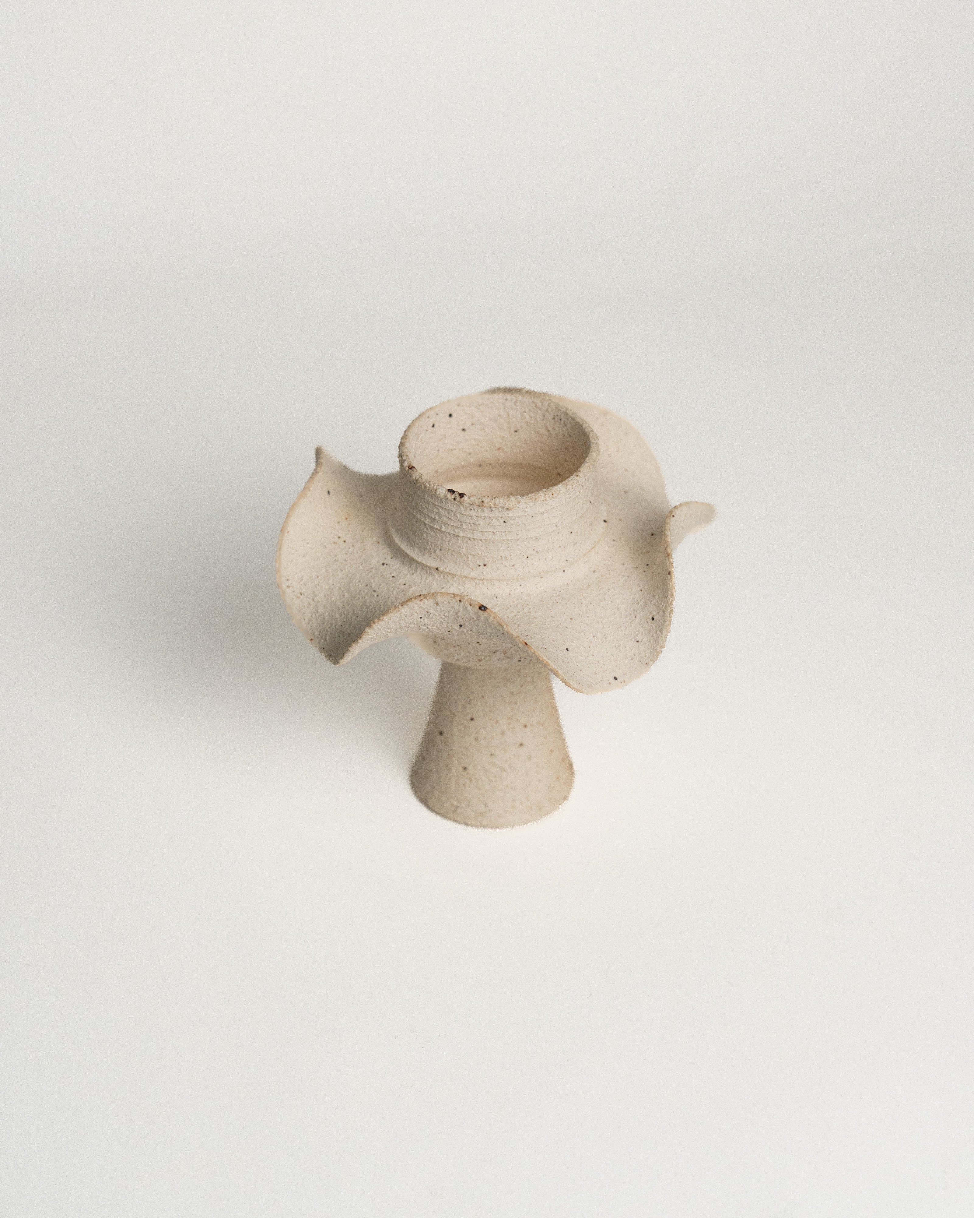 Ivory Bloom Petal Candle Holder