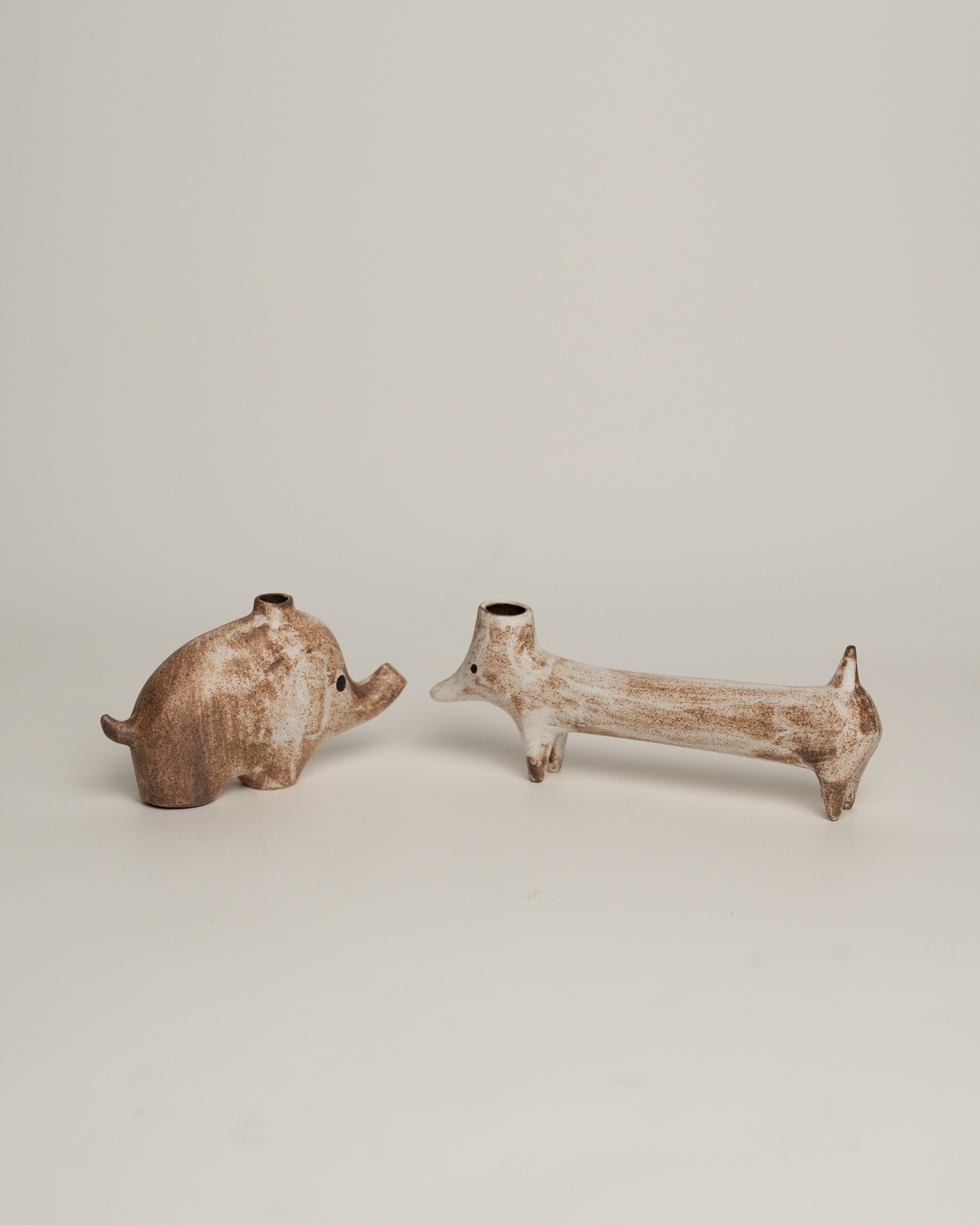 Clay Creature Mini Vase — Elephant