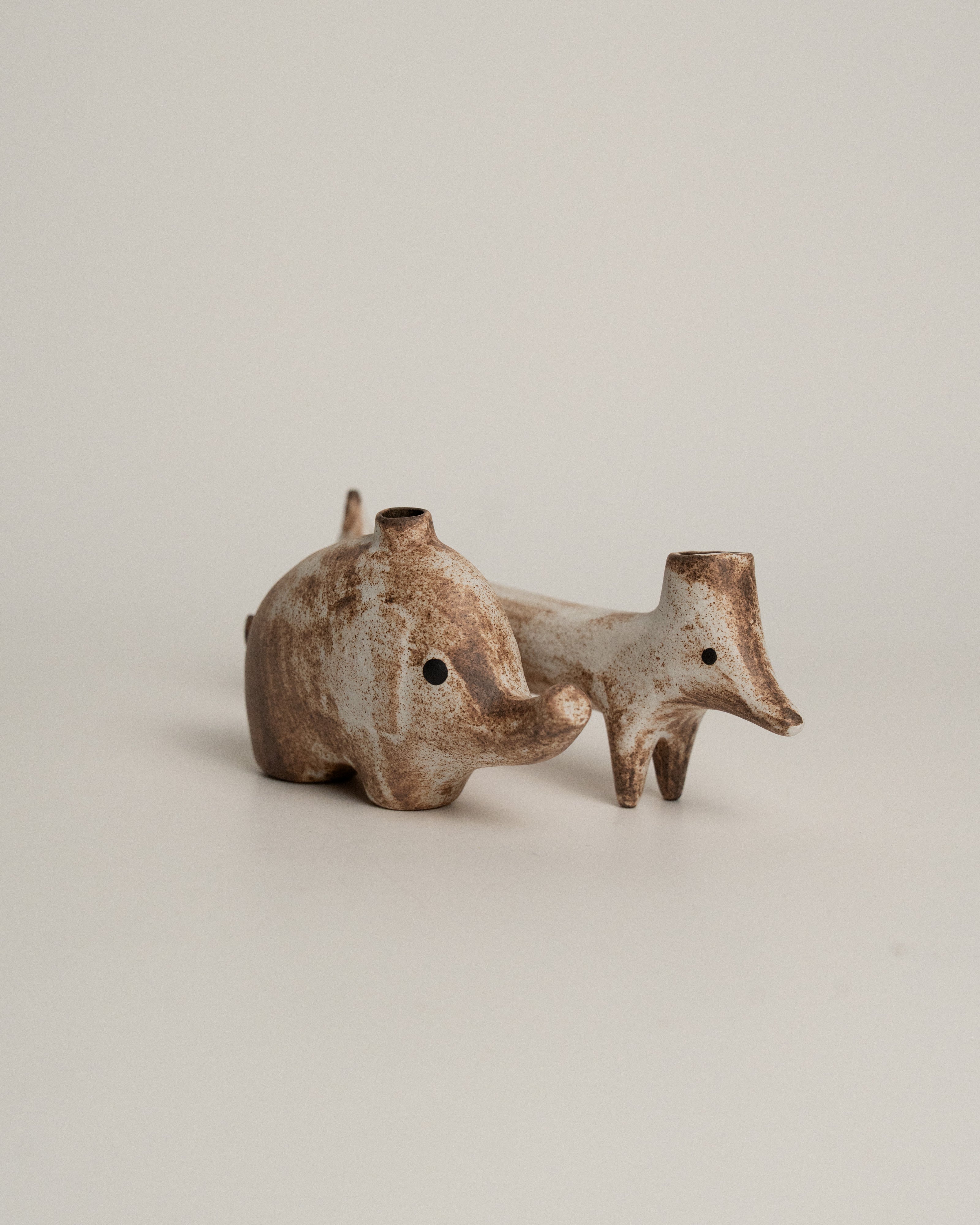 Clay Creature Mini Vase — Elephant