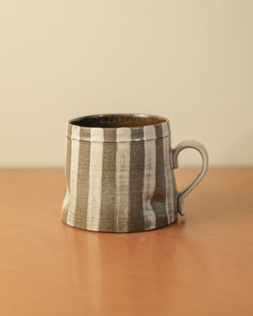 Handmade Ceramic Mug – Spiral Textured Pottery Cup