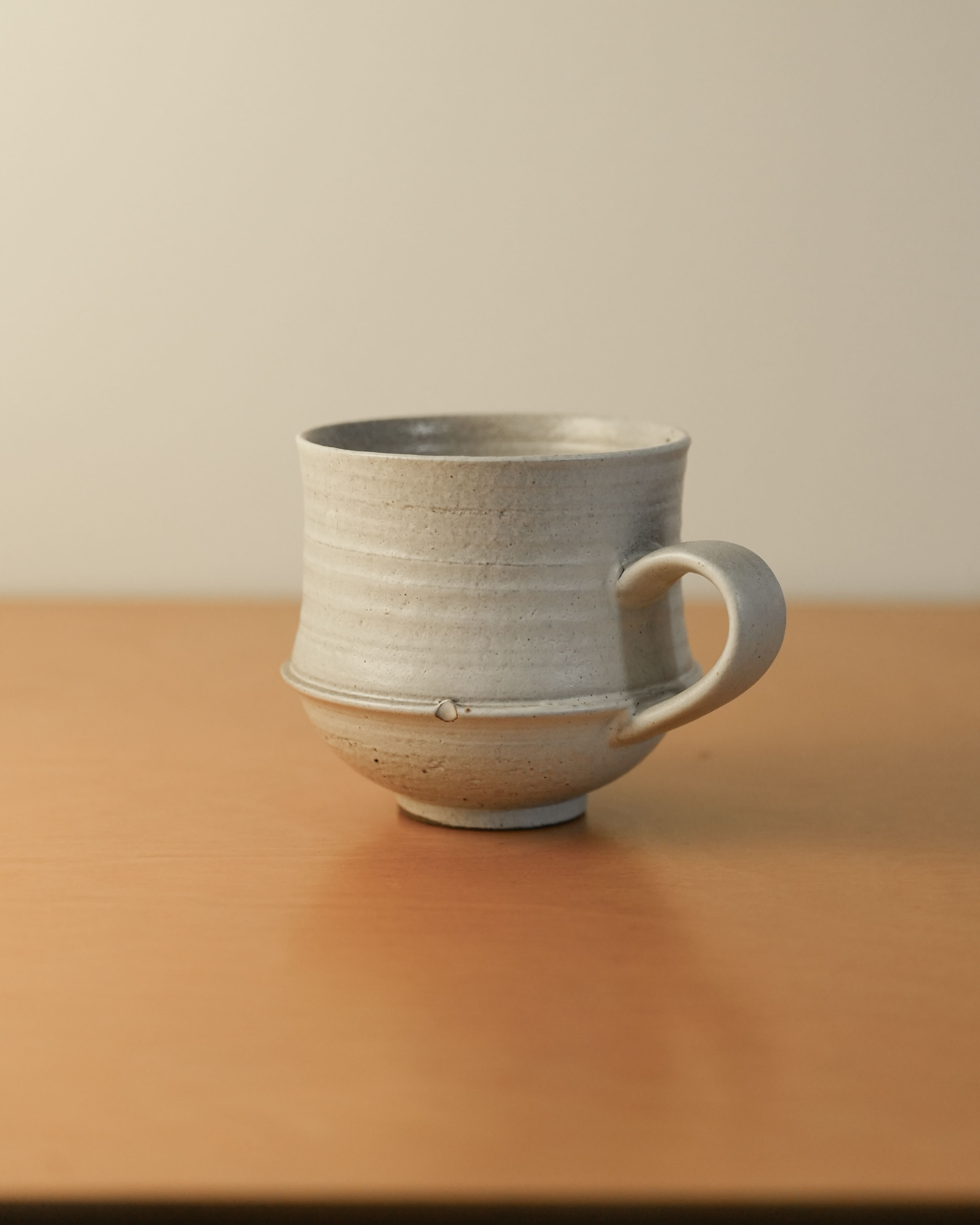 Rustic Handmade Ceramic Mug – Spiral Textured Pottery Cup
