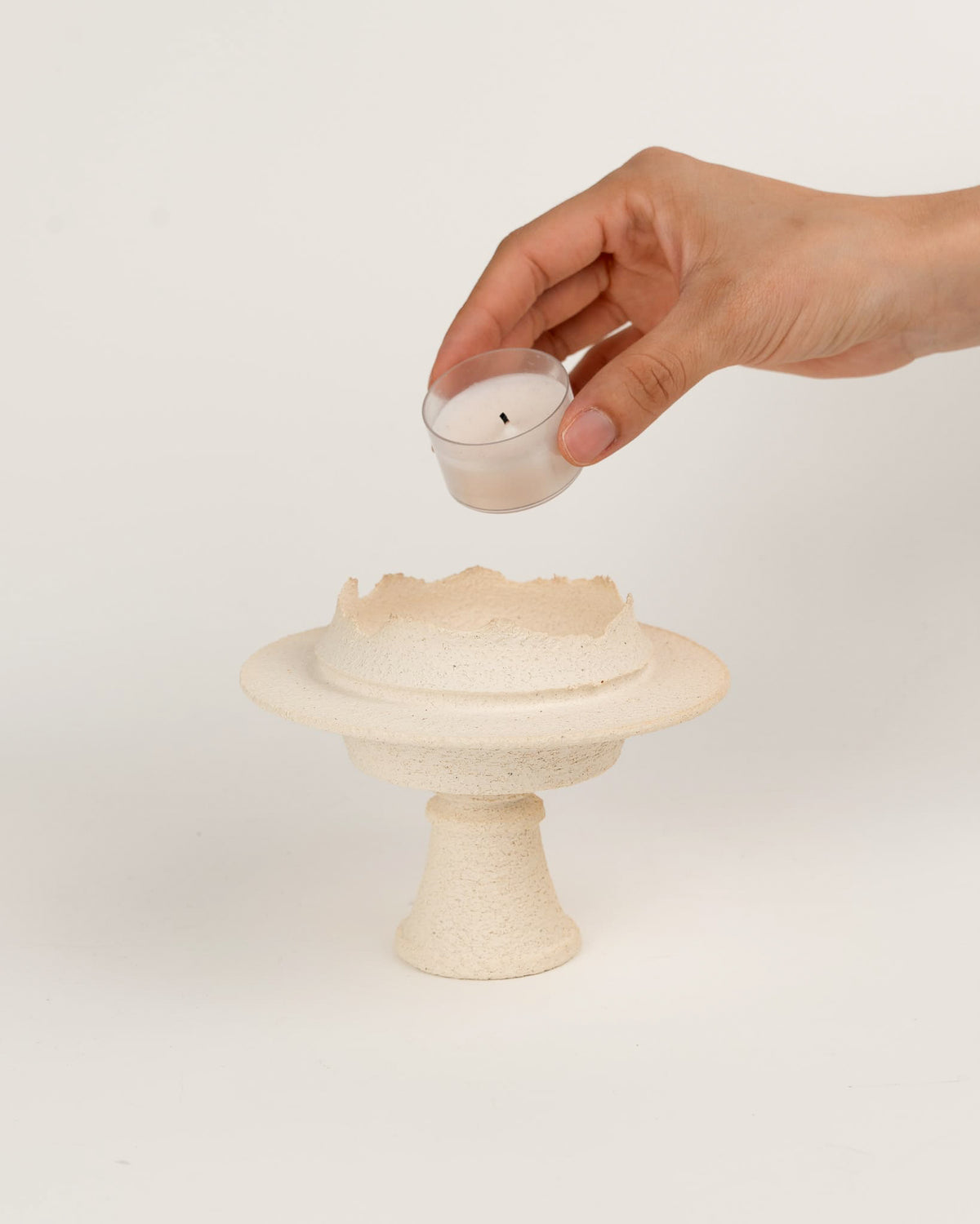 Ivory Bloom Planet Candle Holder