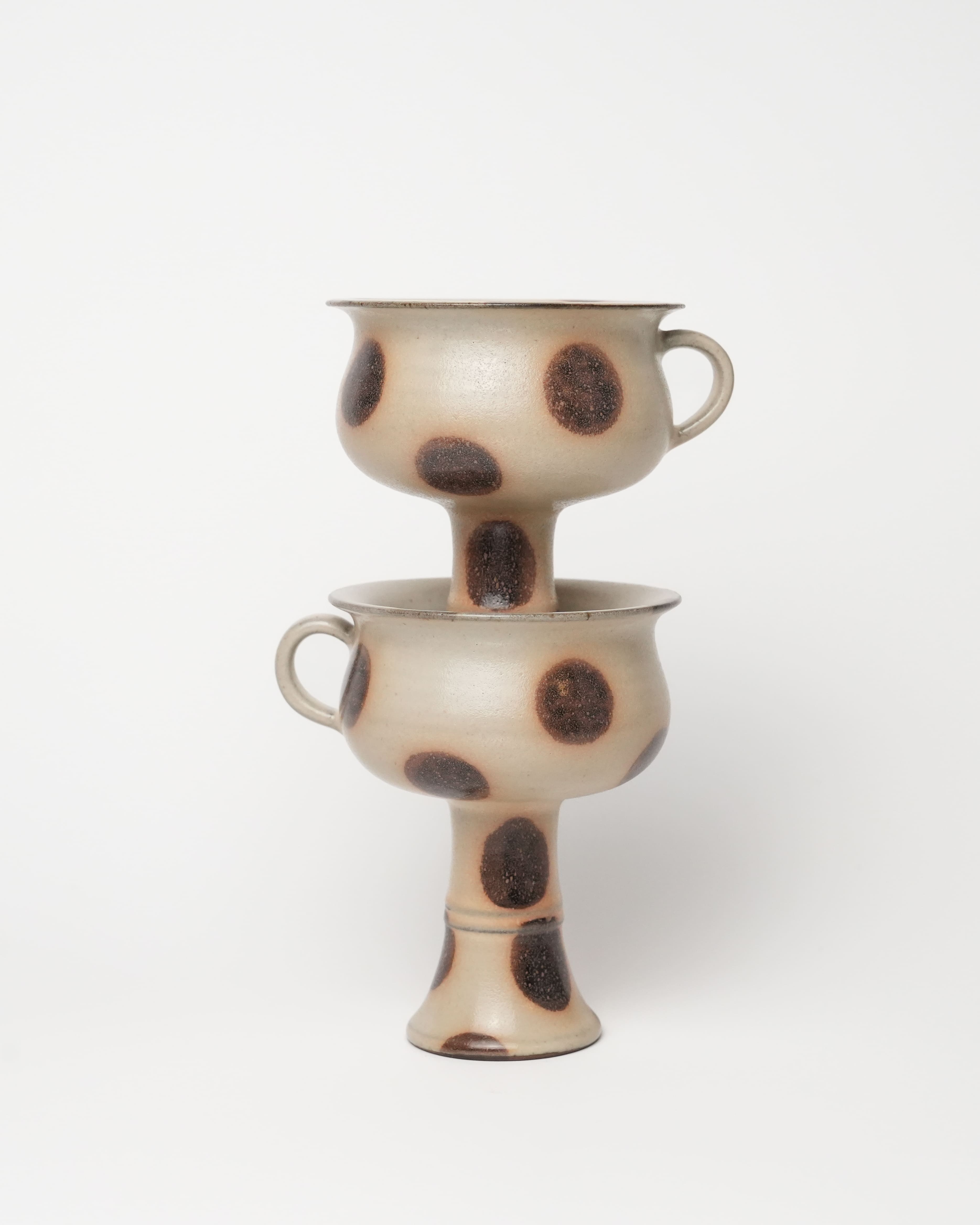 Fawn Dot Pedestal Candle Holder