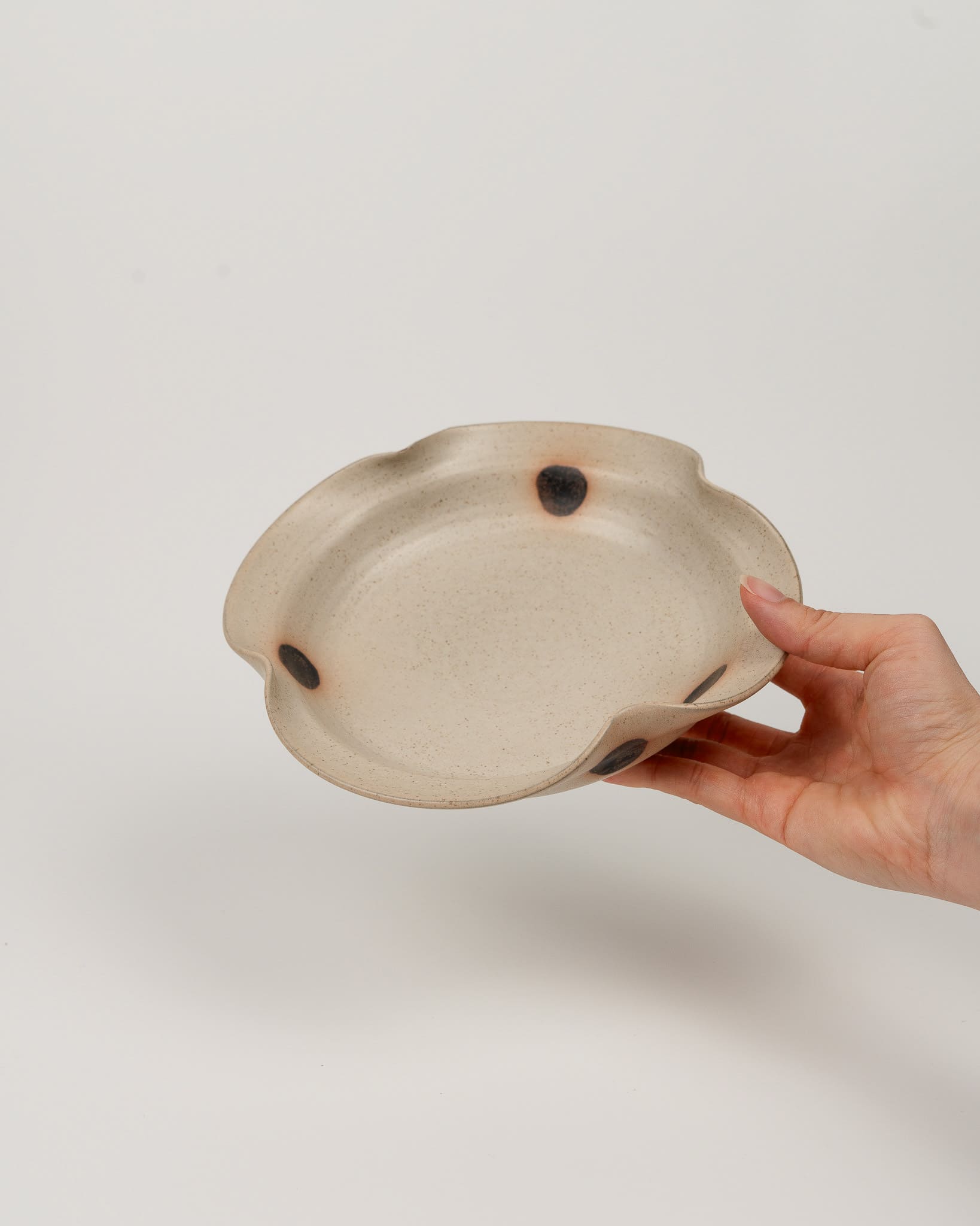 Fawn Dot Cloud Petal Plate