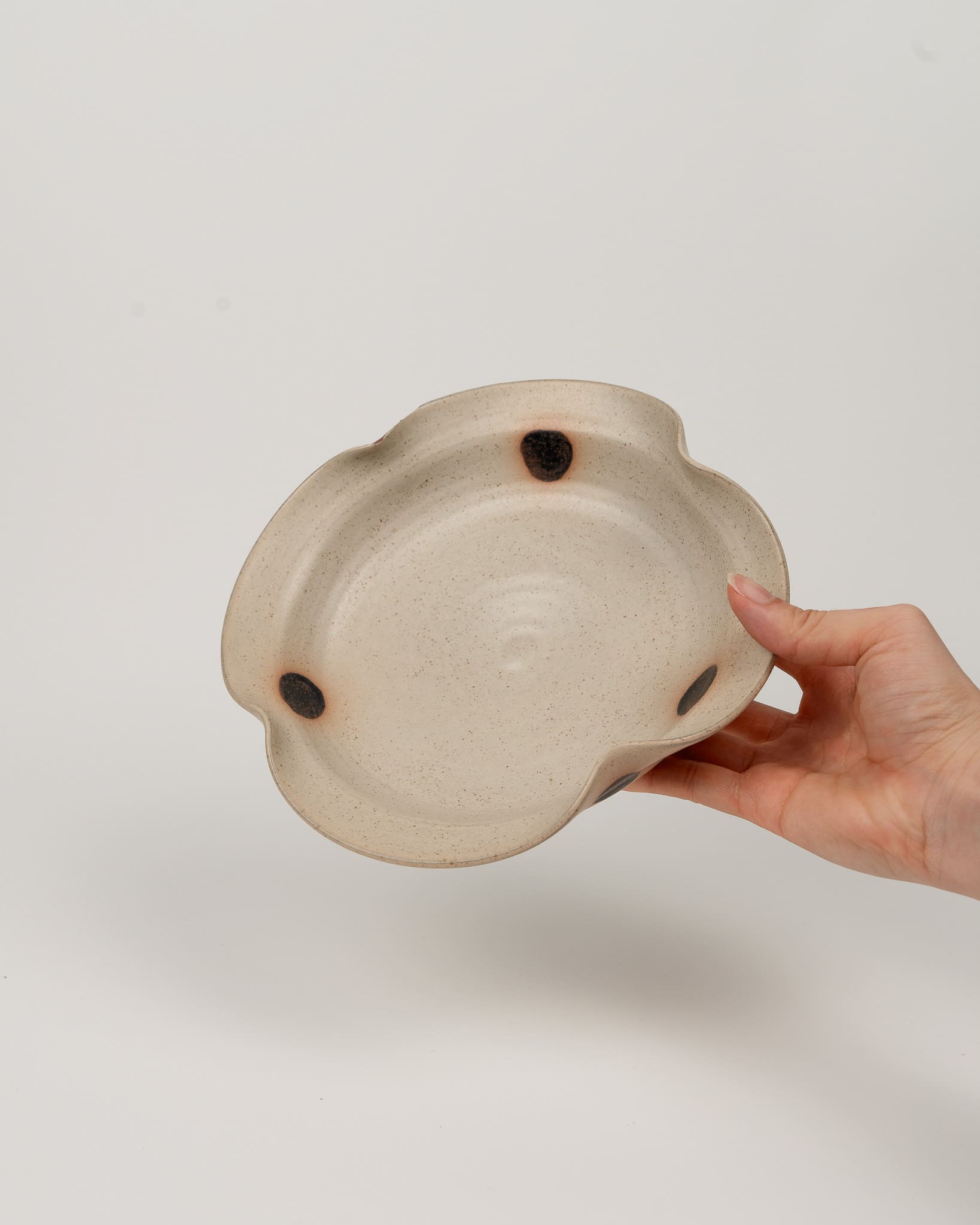 Fawn Dot Cloud Petal Plate