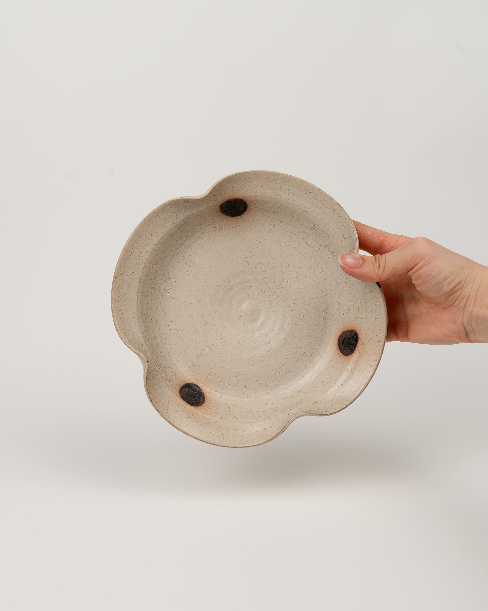 Fawn Dot Cloud Petal Plate
