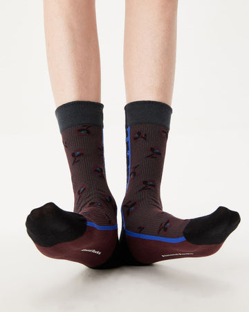 Contemporary Black-Blue Cotton Socks