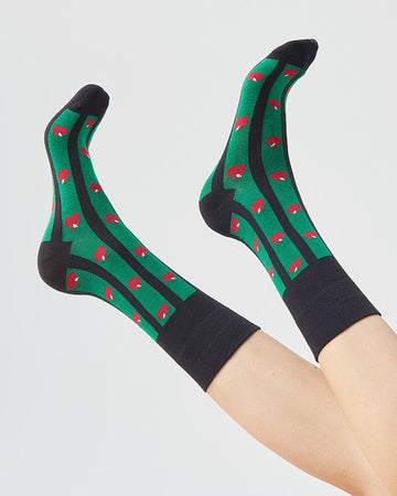 Retro Apple Pattern Crew Socks