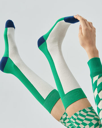 Color-Block Sport Knee Socks