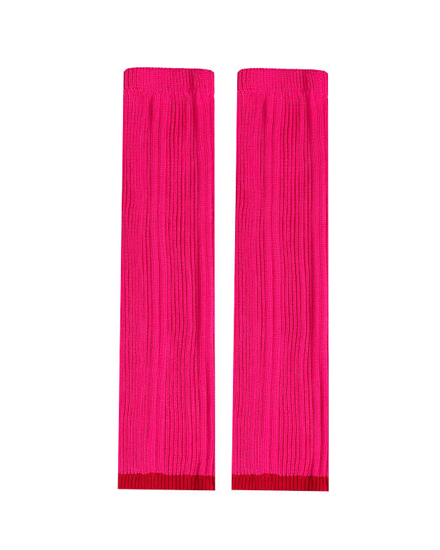 Vibrant Pink Rib Knit Knee Socks
