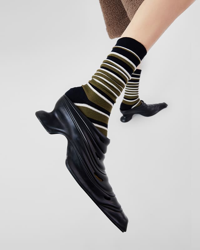 Modern Stripes Crew Socks