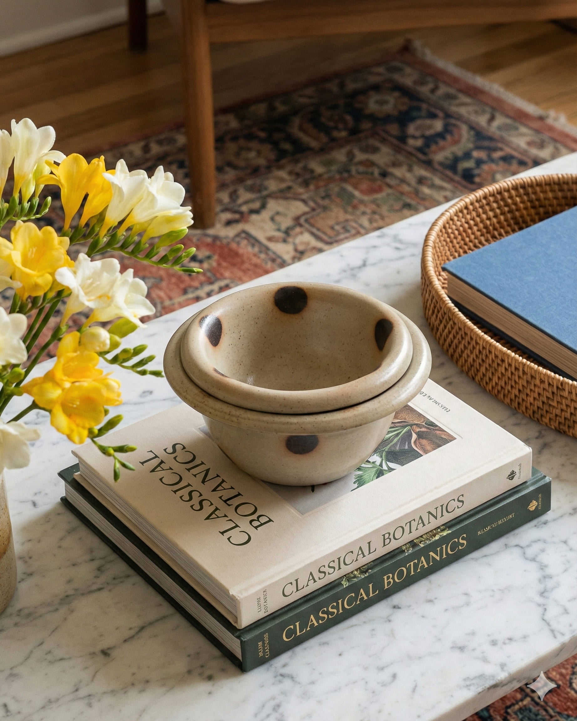 Fawn Dot Rounded Rim Bowl