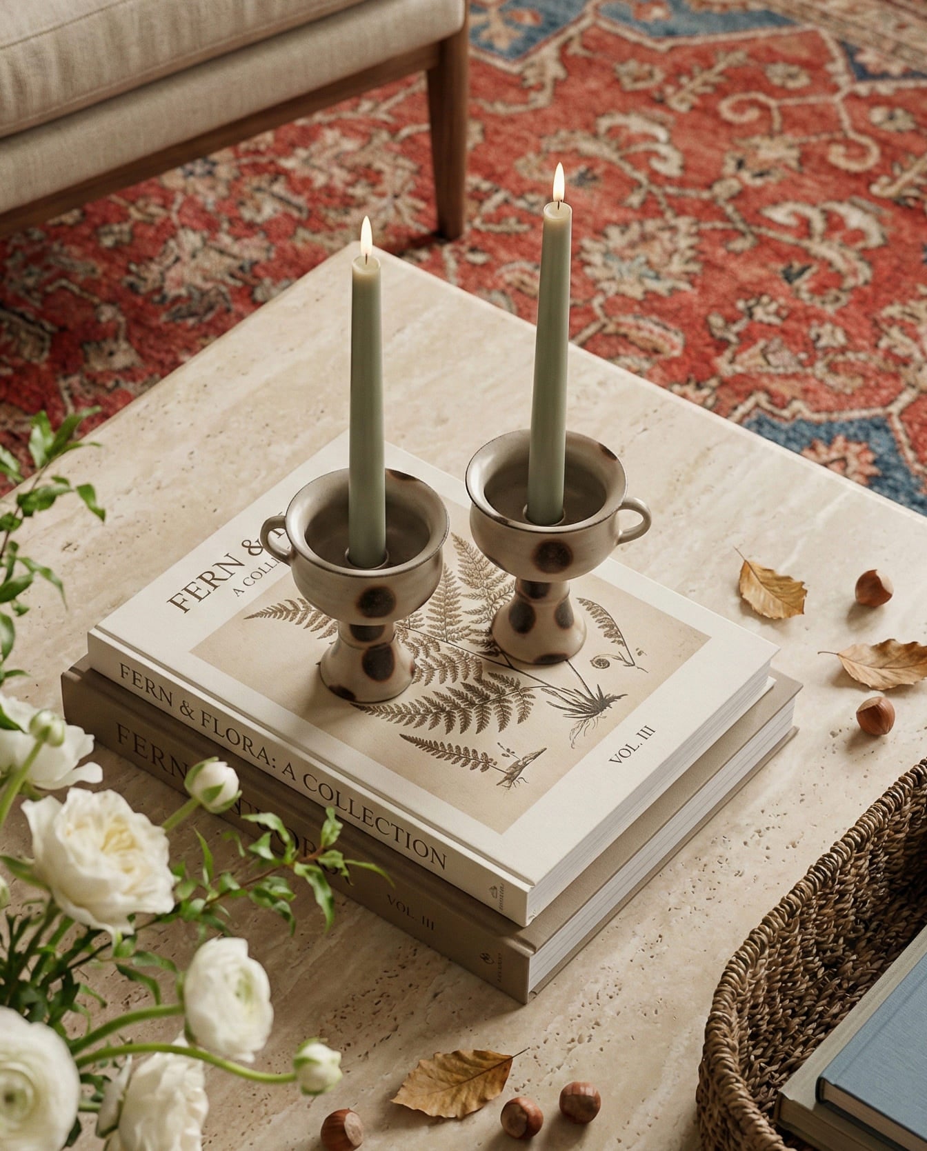 Fawn Dot Pedestal Candle Holder
