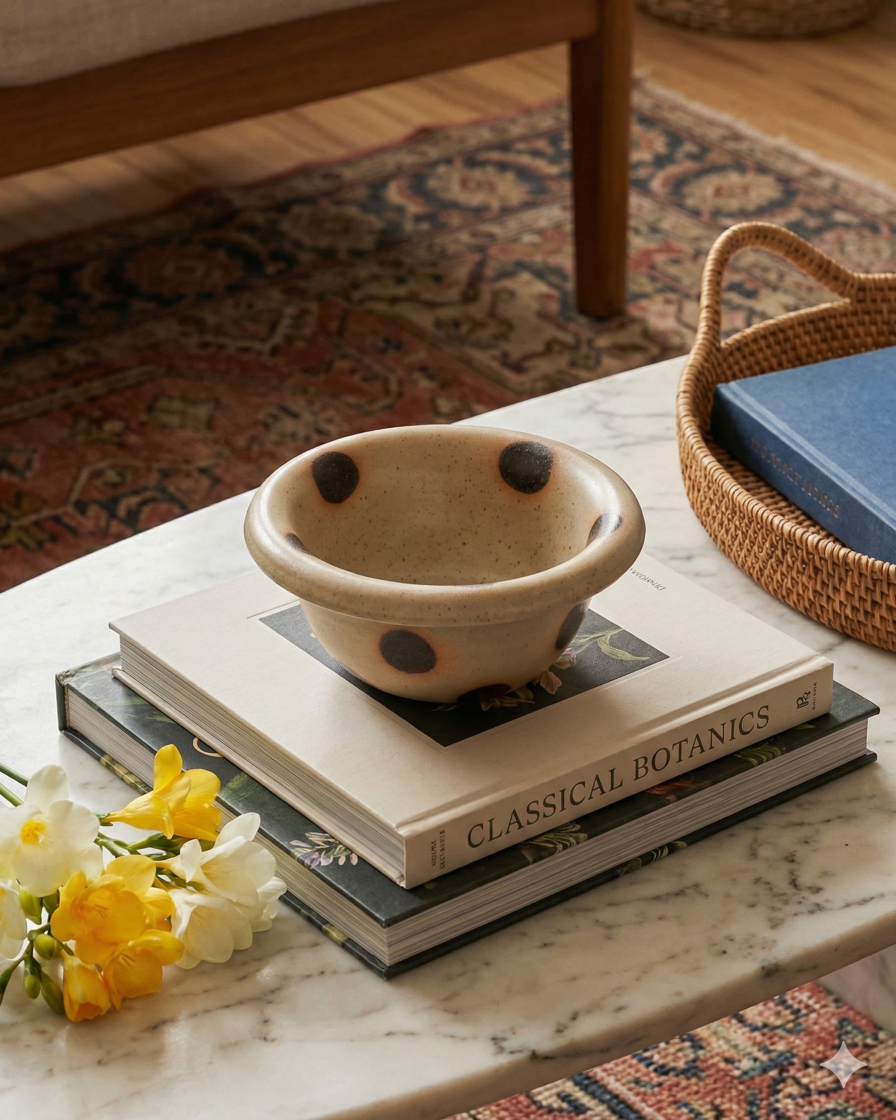 Fawn Dot Rounded Rim Bowl