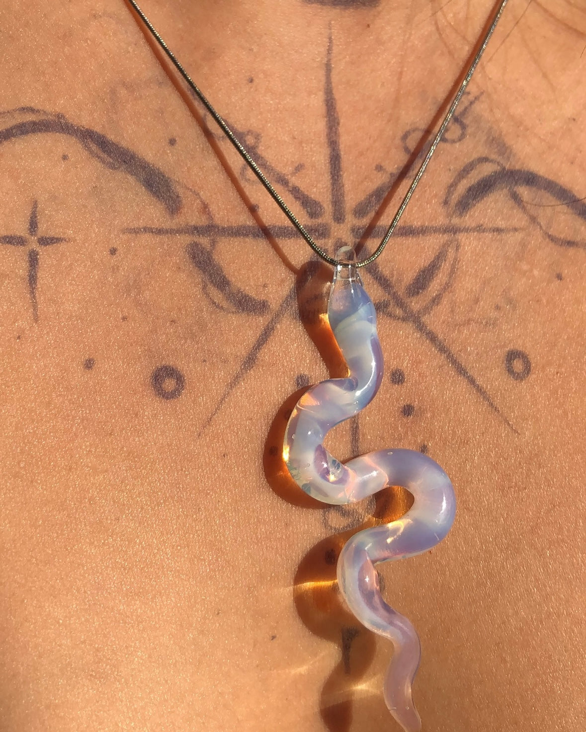 Glass Snake Y2K Necklace