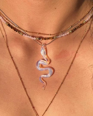 Glass Snake Y2K Necklace