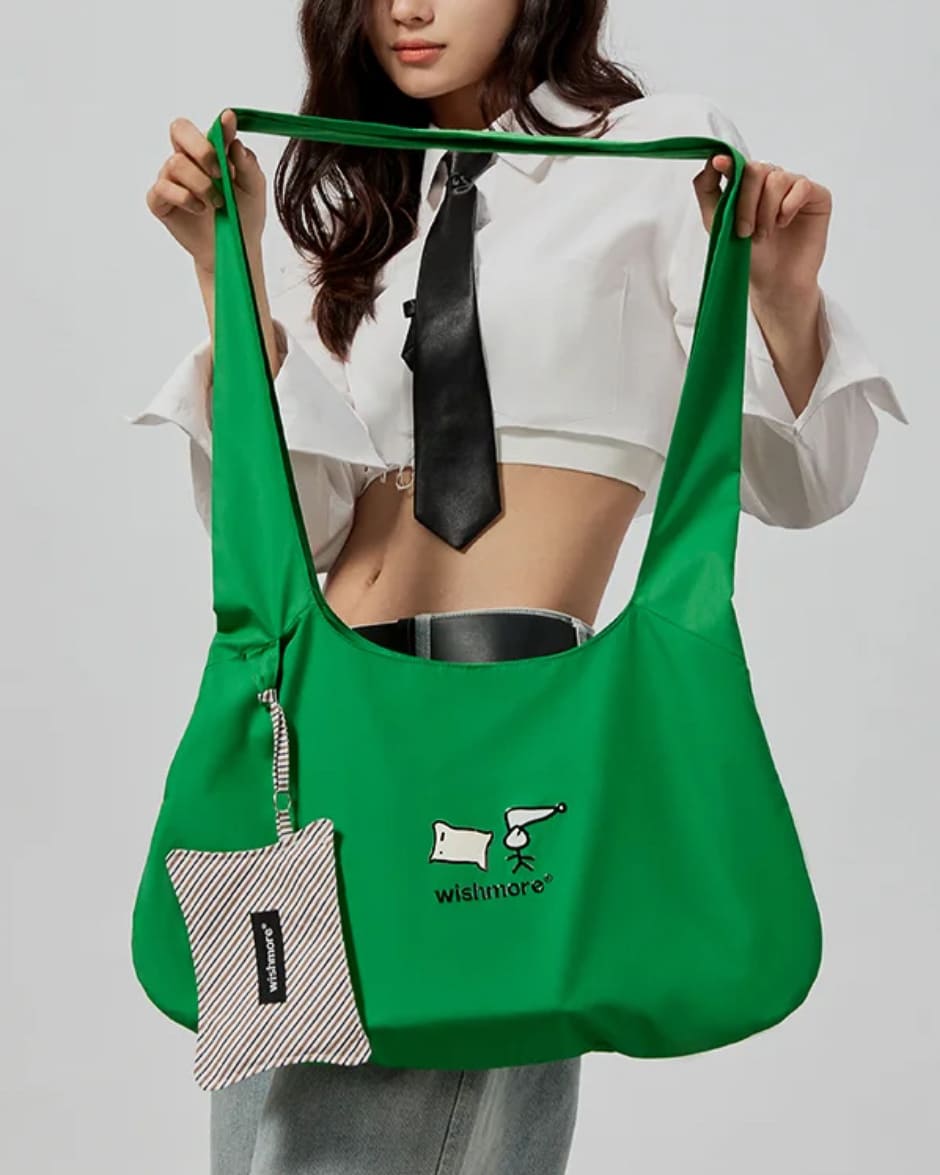 Foldable Crossbody Tote Bag – Large Capacity Eco Shoulder Bag