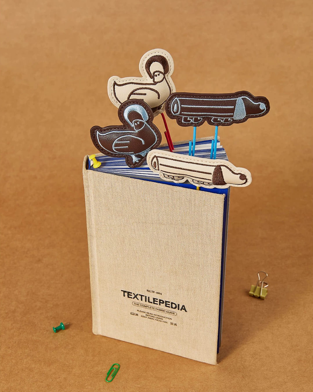 Animal Embroidery Leather Bookmark