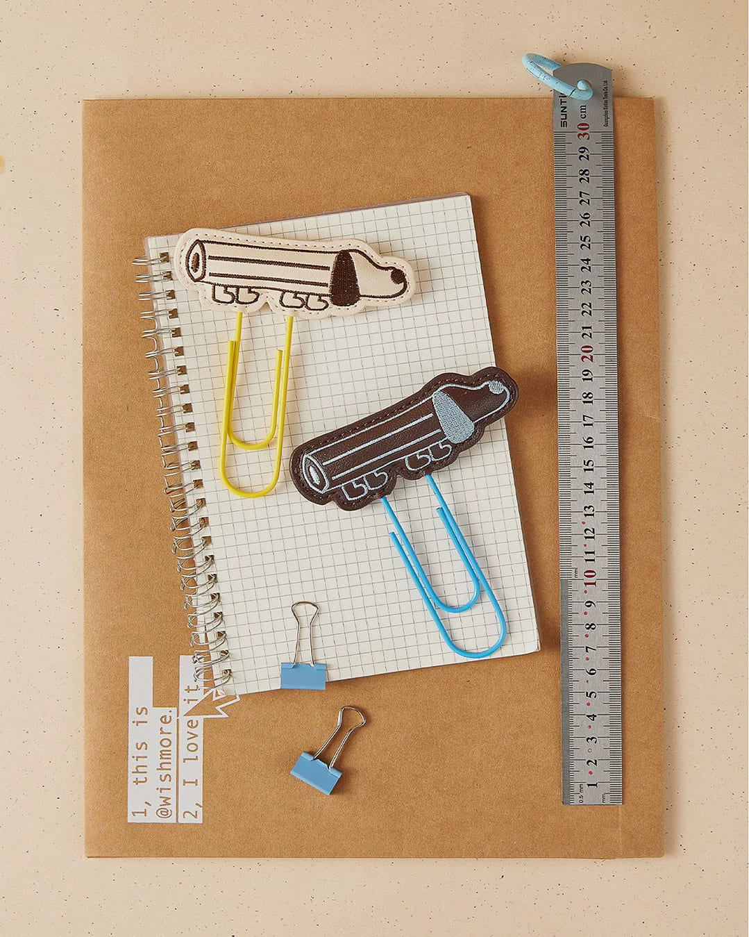 Animal Embroidery Leather Bookmark