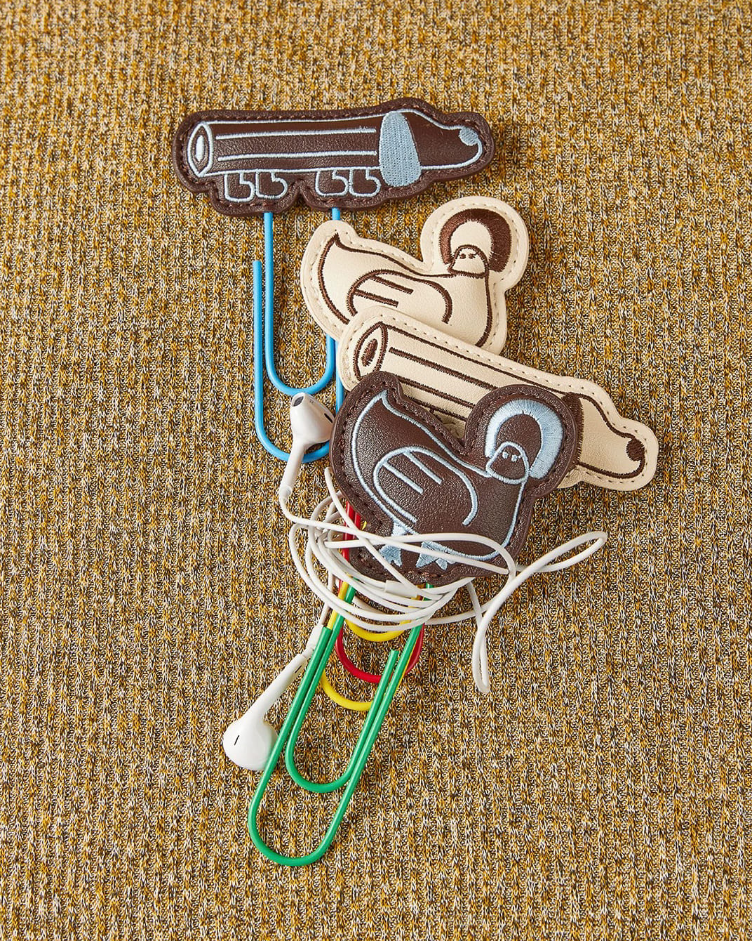 Animal Embroidery Leather Bookmark