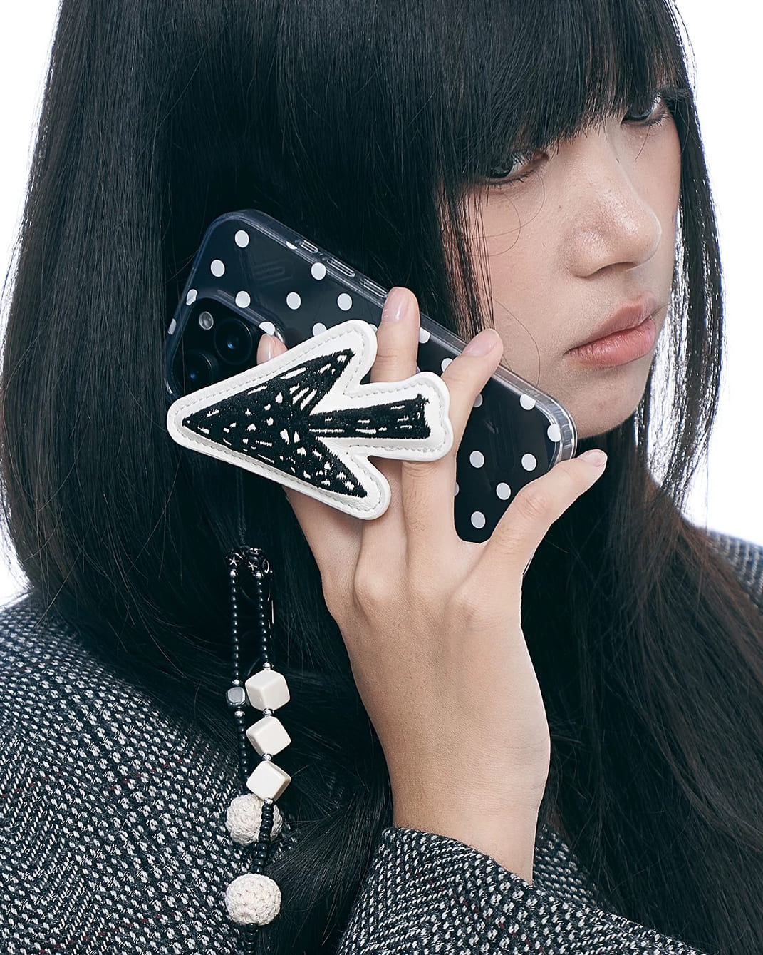 Mouse Embroidery MagSafe Phone Grip | Cotton Puff Magnetic Stand