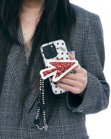 Mouse Embroidery MagSafe Phone Grip | Cotton Puff Magnetic Stand