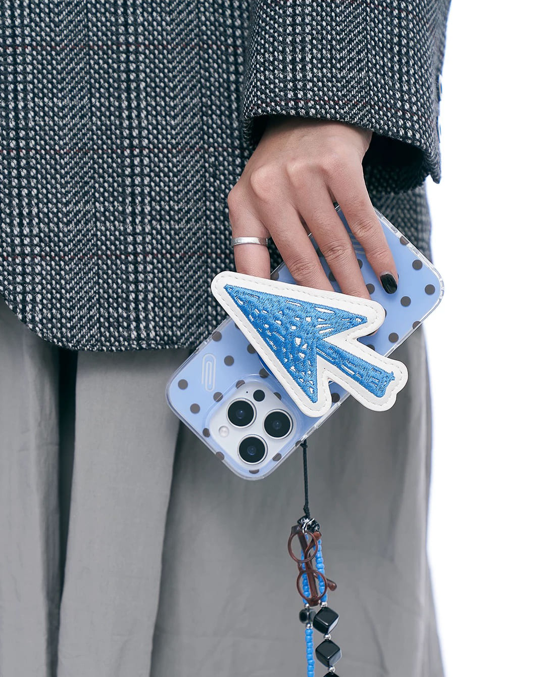 Mouse Embroidery MagSafe Phone Grip | Cotton Puff Magnetic Stand