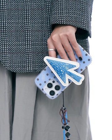 Mouse Embroidery MagSafe Phone Grip | Cotton Puff Magnetic Stand