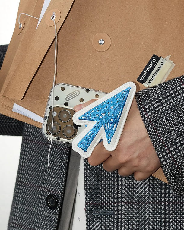 Mouse Embroidery MagSafe Phone Grip | Cotton Puff Magnetic Stand