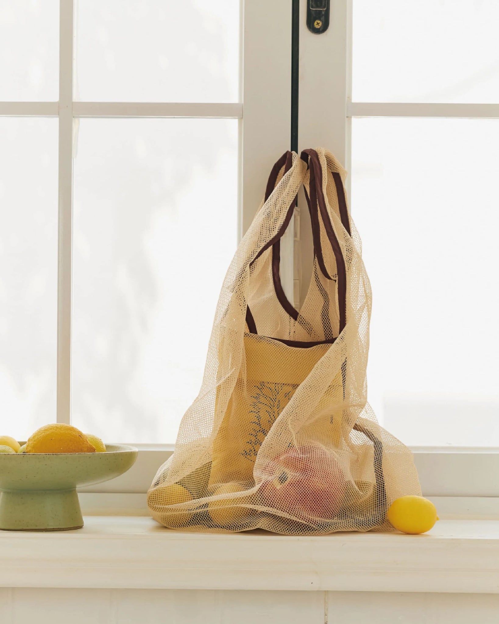 Mesh Polyester Shopping Tote – Large Capacity Net Bag