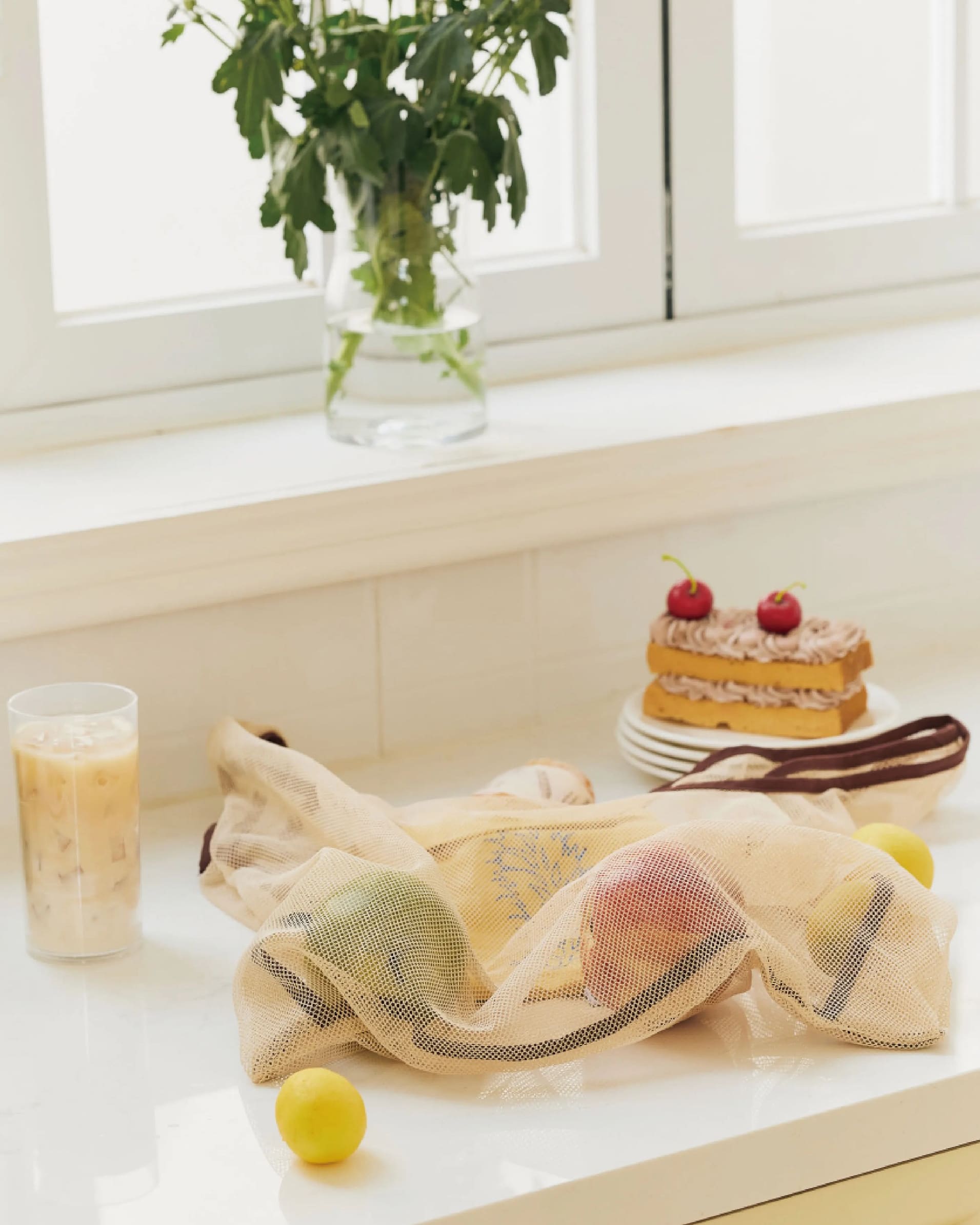 Mesh Polyester Shopping Tote – Large Capacity Net Bag