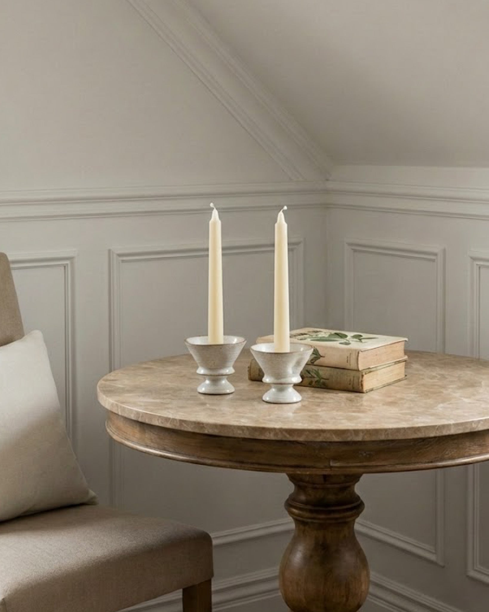 Lunar Sand Pedestal Candle Bowl