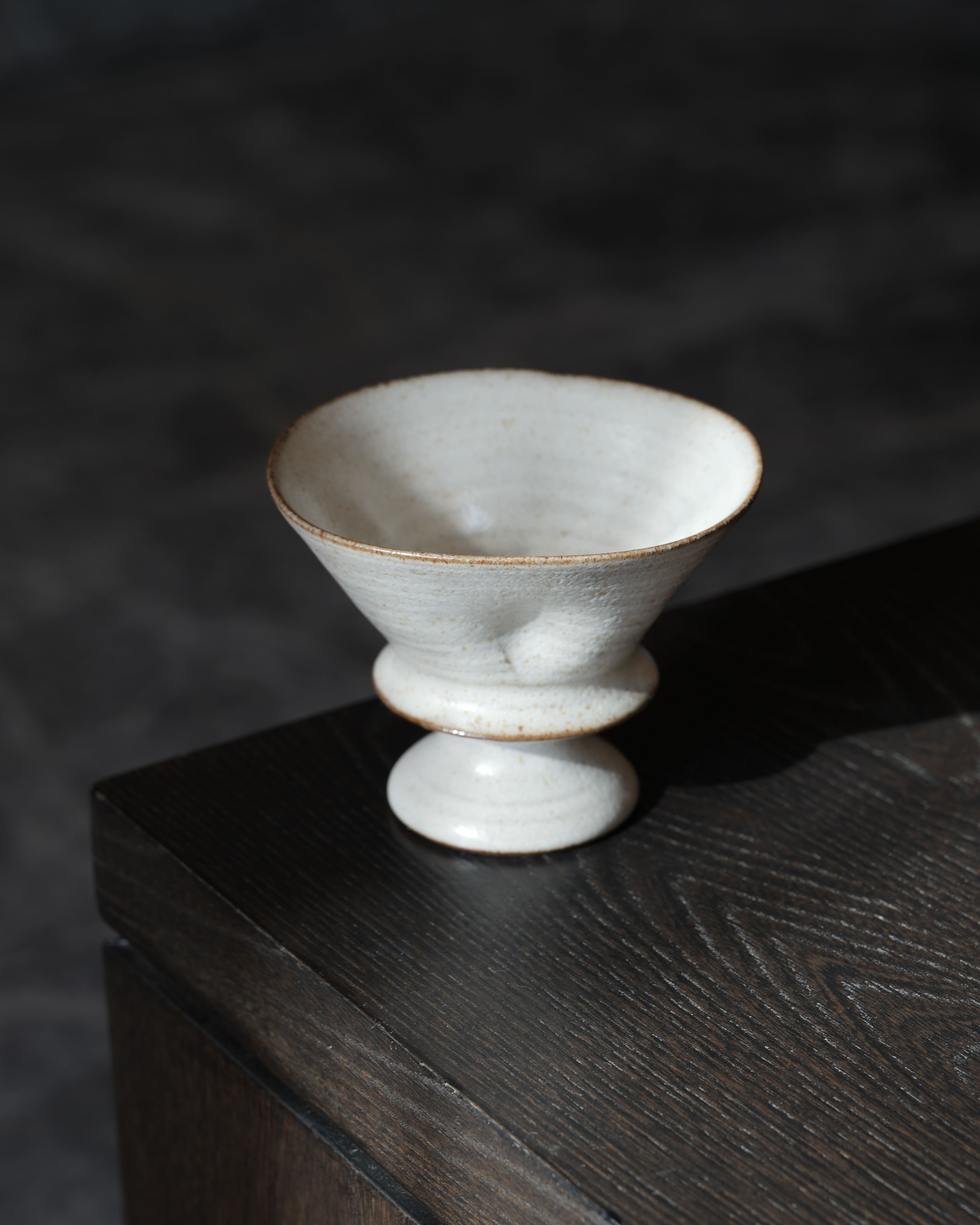 Lunar Sand Pedestal Candle Bowl